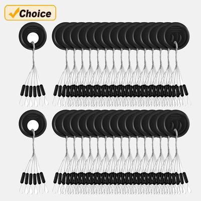 600 Pcs 100Sets Fishing Bobber Stopper Fishing Rubber Bobber Beads Stopper 6 In 1 Oval Float Sinker Stops L M S Float Stop Kit