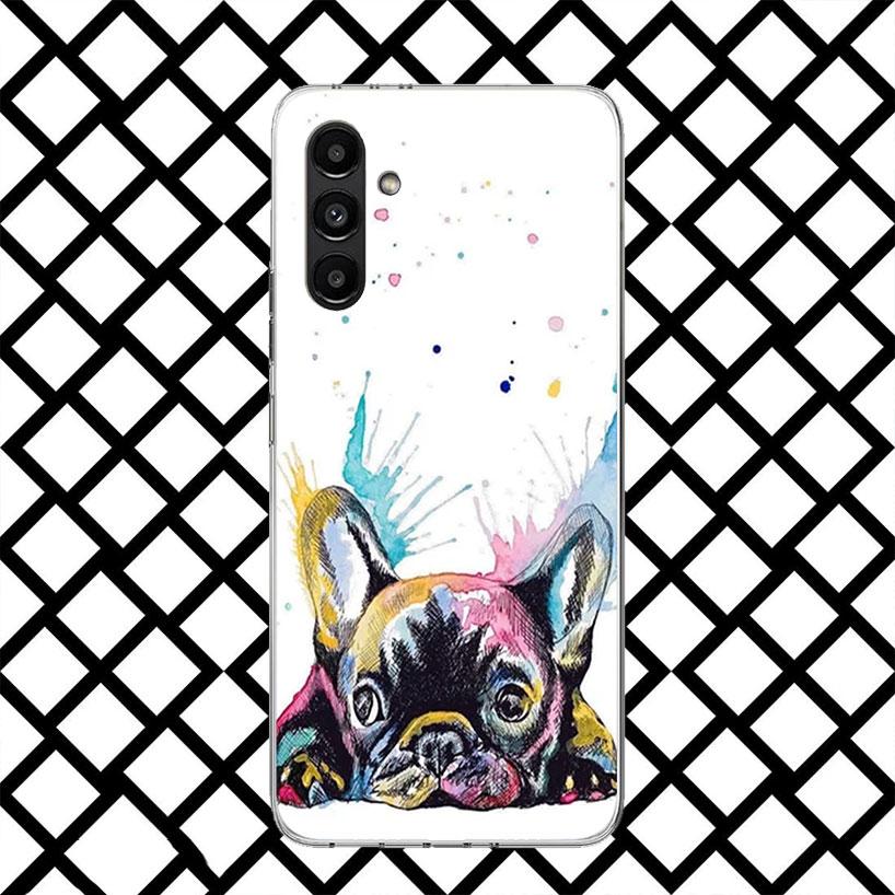 French Bulldog Dog Pug Phone Case for Samsung Galaxy A17 A37 A57 A16 A26 A36 A56 A15 A25 A35 A55 A14 A24 A34 A54 A13 A23 A33 A53