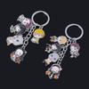 Anime Demon Slayer Metal Keychain Kimetsu No Yaiba Tanjirou Nezuko Agatsuma Zenitsu Figure Pendant Keyring Cosplay Jewelry