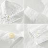 Men's Spring and Summer Chinese Style Square Collar Long-sleeved Shirt Linen Casual Breathable Pullover Tops