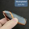 Capa Shell Fob para Chave Remota de Carro TPU da Moda para VW Volkswagen Golf 8 2020 Skoda Octavia A8 2021 SEAT Leon MK4 Acessórios