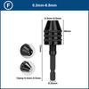 CMCP Keyless Drill Chuck 0.3-3.4/6.5/8mm Self-Tighten Electric Drill Bits Collet Fixture 1/4" Hex Shank Quick Change Converter Tire Chucks 1