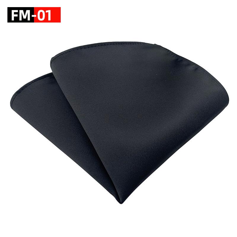 Elegant Plain Polyester Pocket Square for Men - Satin Finish Handkerchief