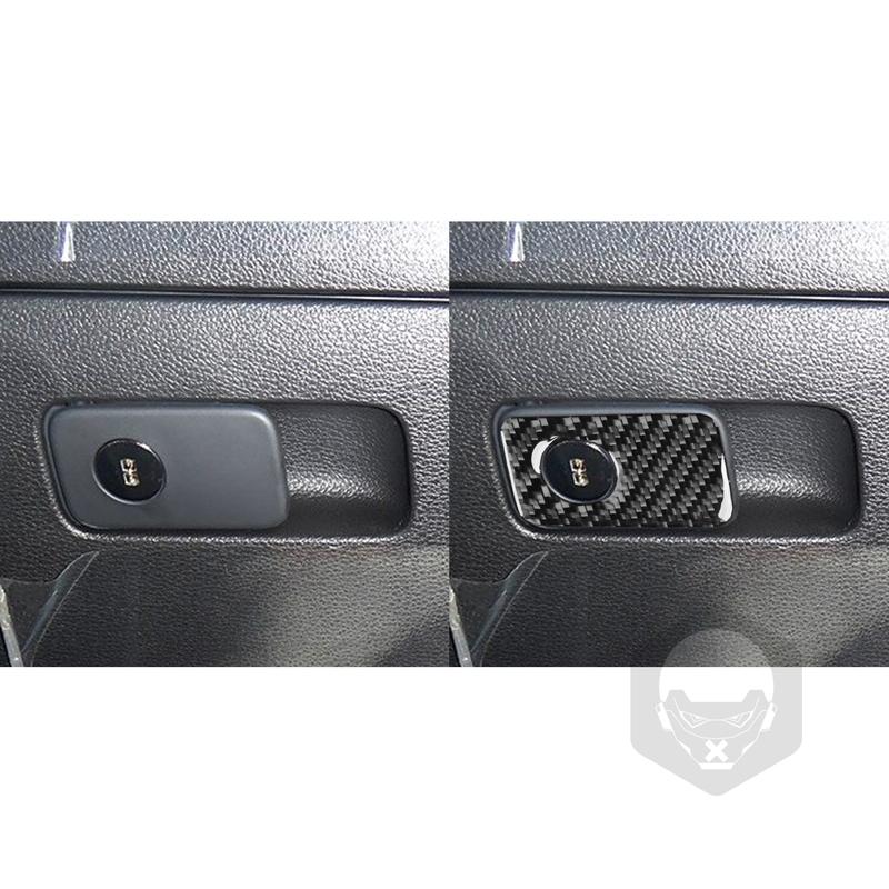 For Hyundai Sonata 9 2015 2016 2017 Glove Box Handle Real Carbon Fiber Sticker Car Interior Accessories