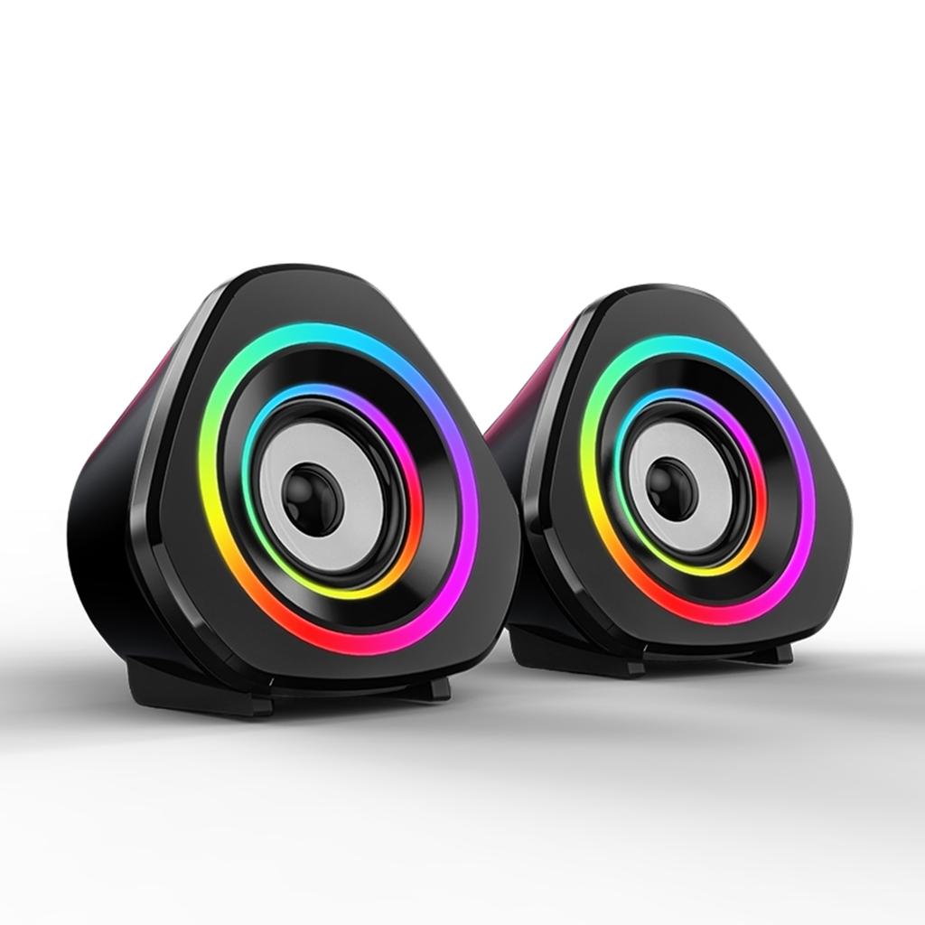 SADA Home Speaker Set Desktop PC Computer Speakers 3.5mm Wired Laptop Speakers USB Powered Sound Box with RGB