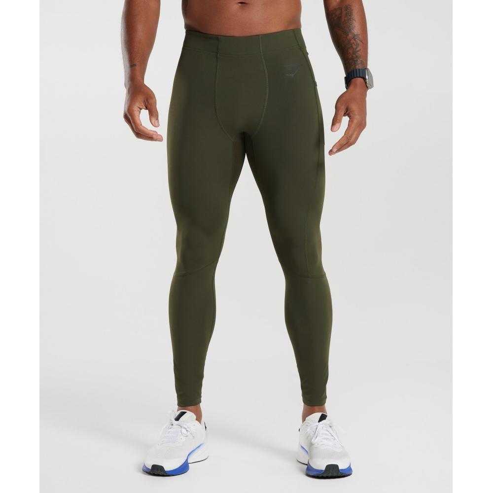

GYMSHARK Control Baselayer Leggings Winter Olive A3A2Z ECBB