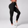 High-Waisted Seamless Yoga Pants Women Quick-Dry Stretch Leggings With Flared Cuff Running Gym Workout Tights
