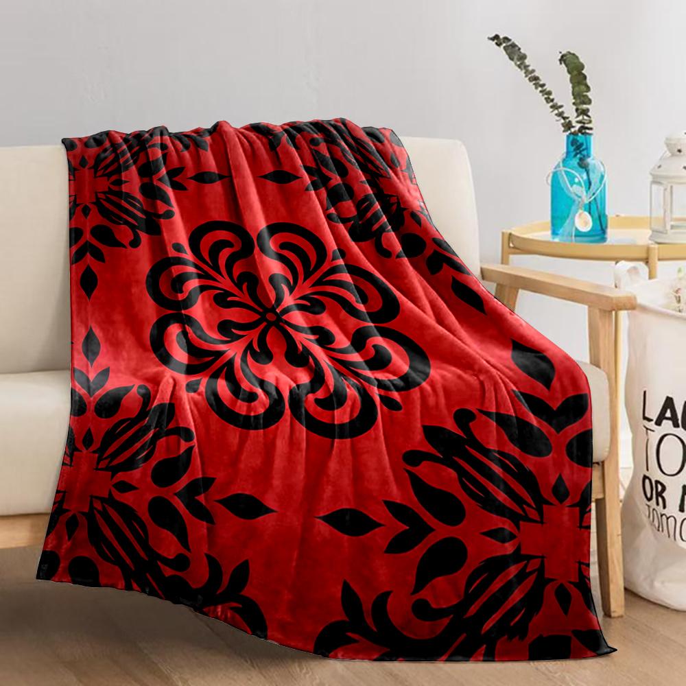 Decke mit rot-schwarzem Blumenmuster, Moderne Dekorative Zimmerdecke, geeignet für die Verwendung im Schlafzimmer, Wohnzimmer, auf dem Sofa