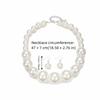 3 pcs/set Exaggerated Jewelry Set Gradient Size Drop Earrings Necklace Earrings Set  Women