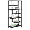Bookshelf Black Oak Look 81 X 36 X 176 Cm Engineered Wood