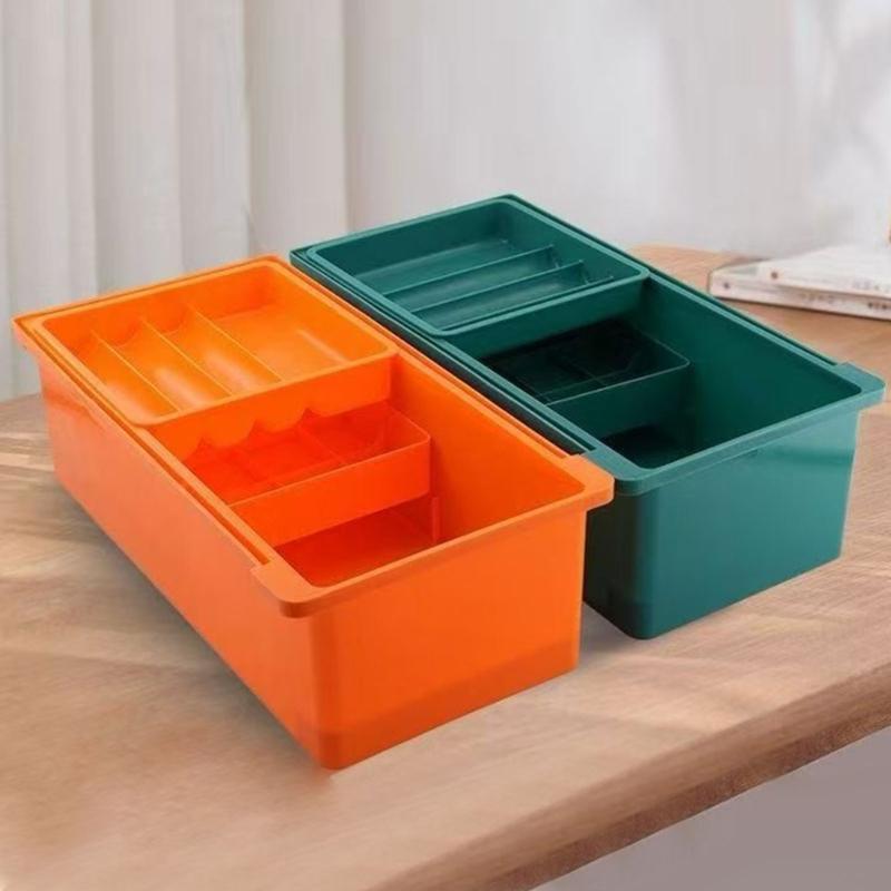 Portable 3 Layer Craft Storage Box with Multiple Compartments for Organized Sewing Tools Large Capacity Organiser