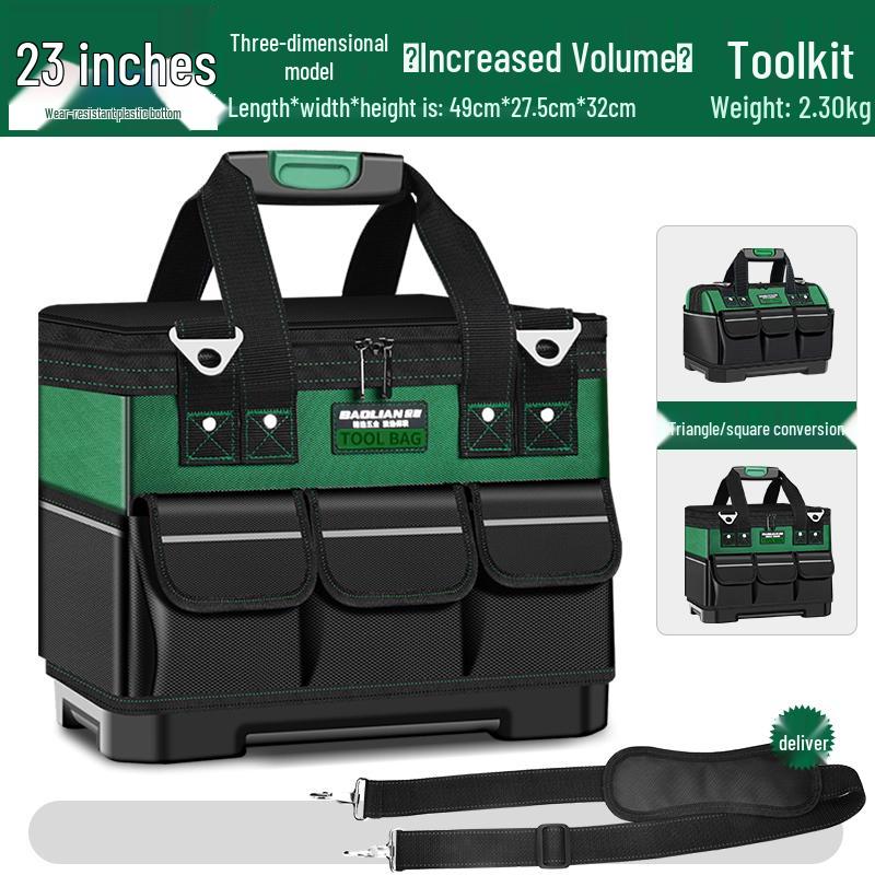Große Multifunktionale Elektriker Werkzeugtasche: Wasserdichtes, verschleißfestes Segeltuch mit dickem Stoff für praktische Aufbewahrung und Pflege.
