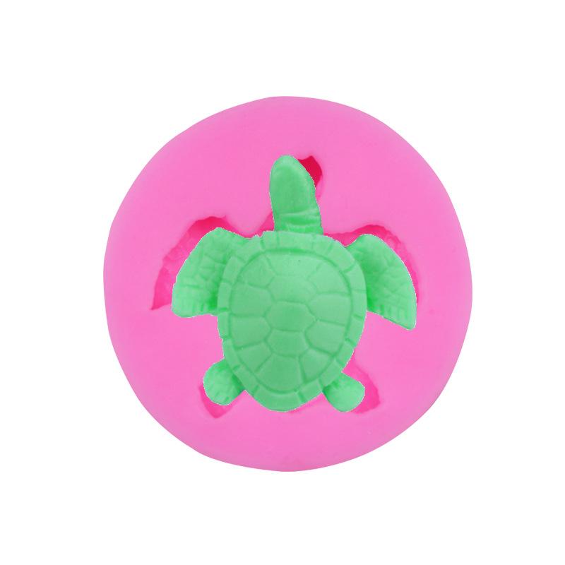 Silicone Fondant Mold Cute Lovely Sea Turtle Shape Ocean Theme Fondant Cake Decoration Gum Paste Chocolate Mould Small Size