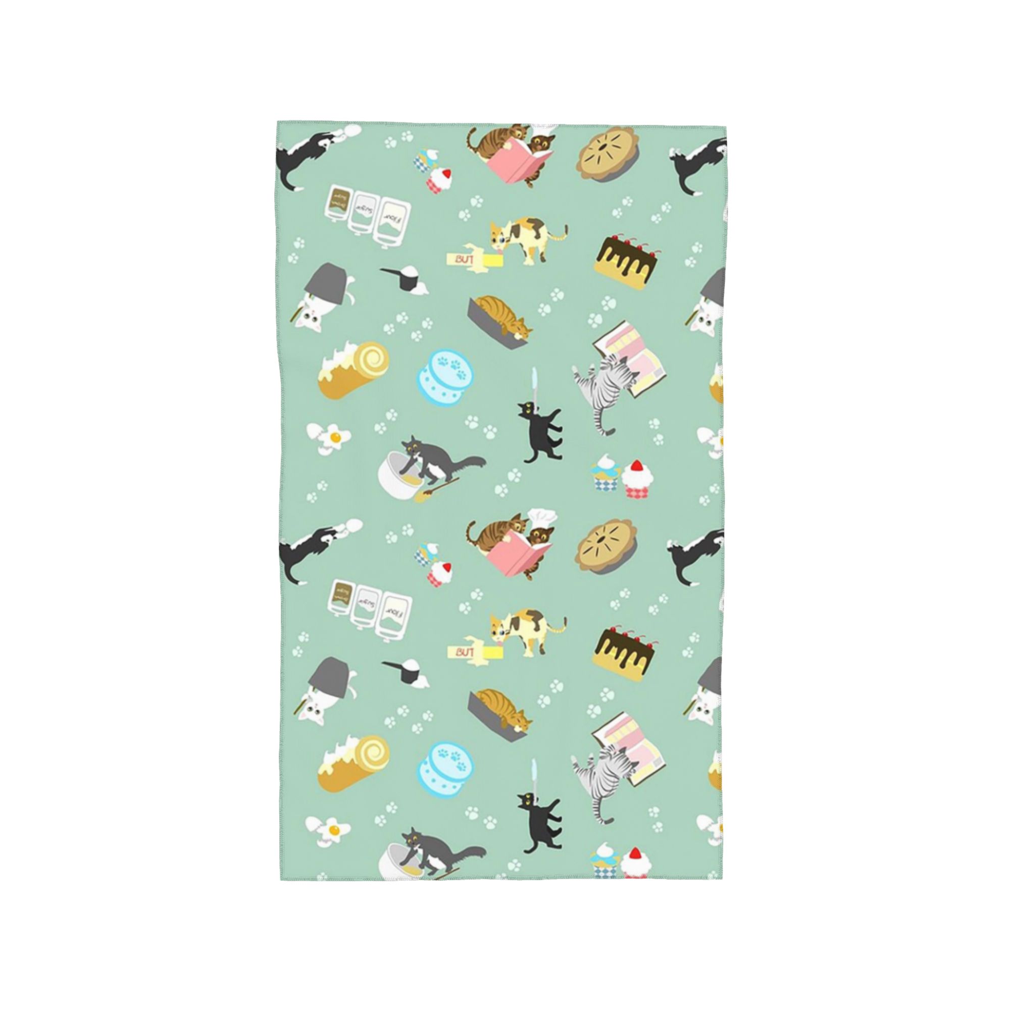 

Cats Baking Cakes and other Sweets Soft Face Towel Quick Dry Pool Bath Cotton Towels Breathable W40*H60(CM)