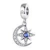 S925 Silver Astronaut Moon Pendant DIY Beaded Bracelet Necklace Handmade Jewelry Craft Kit
