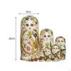 10 Pieces Russian Dolls Stacking Doll Set Figures Educational Toy Wood Matryoshka for