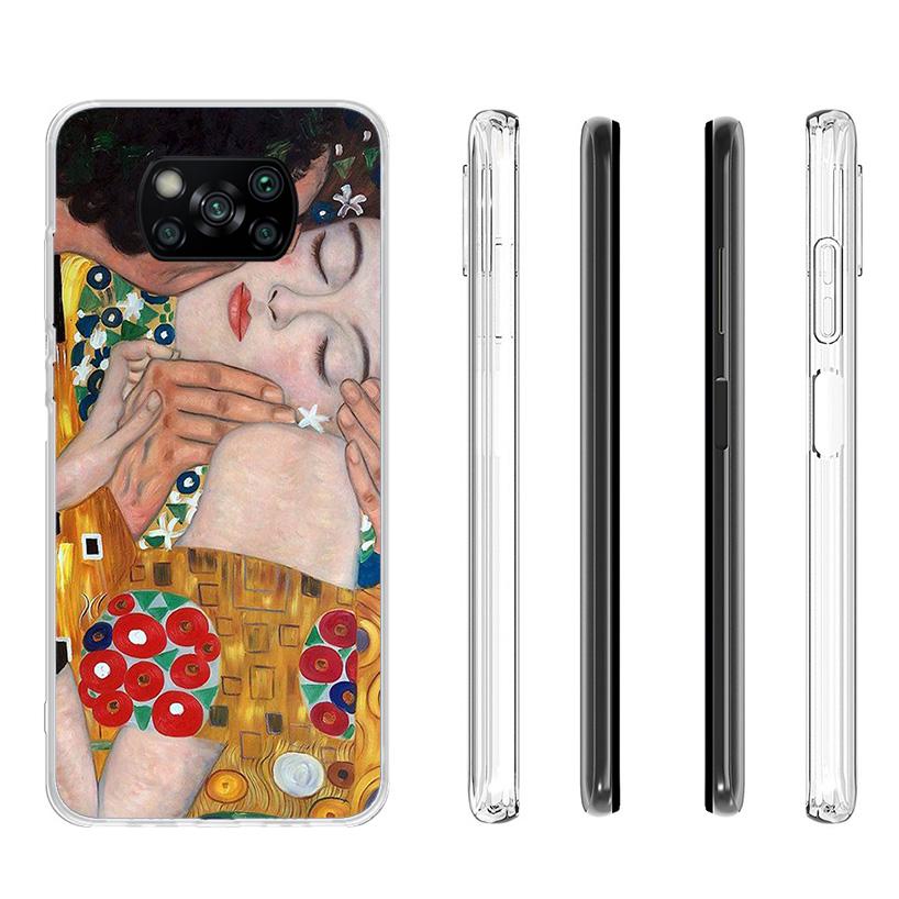 Kiss by Gustav Klimt Desig Cover Phone Case For Xiaomi Poco F7 Ultra X7 X6 X5 Pro M7 Redmi 15C 15 13C 13 12C 12 10C 10 9A 9C 9T