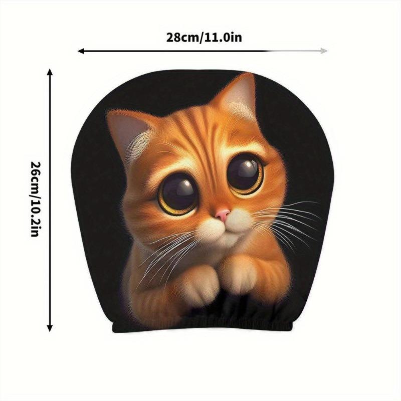 2PCS Funny Cartoon car headrest Cover, Cute Funny Eyes, Suitable for Halloween, Christmas car Universal Elastic Models Funny Decoration