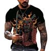 Vintage Samurai T-shirts For Men 3D Japan Style Print Short Sleeve Tops Street Hip Hop Streetwear Ninja Tees Men's T Shirt 3XL