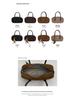 2025 Niche Suede Solid Color Boston Bag: Stylish Versatile Women's Crossbody & Shoulder Handbag