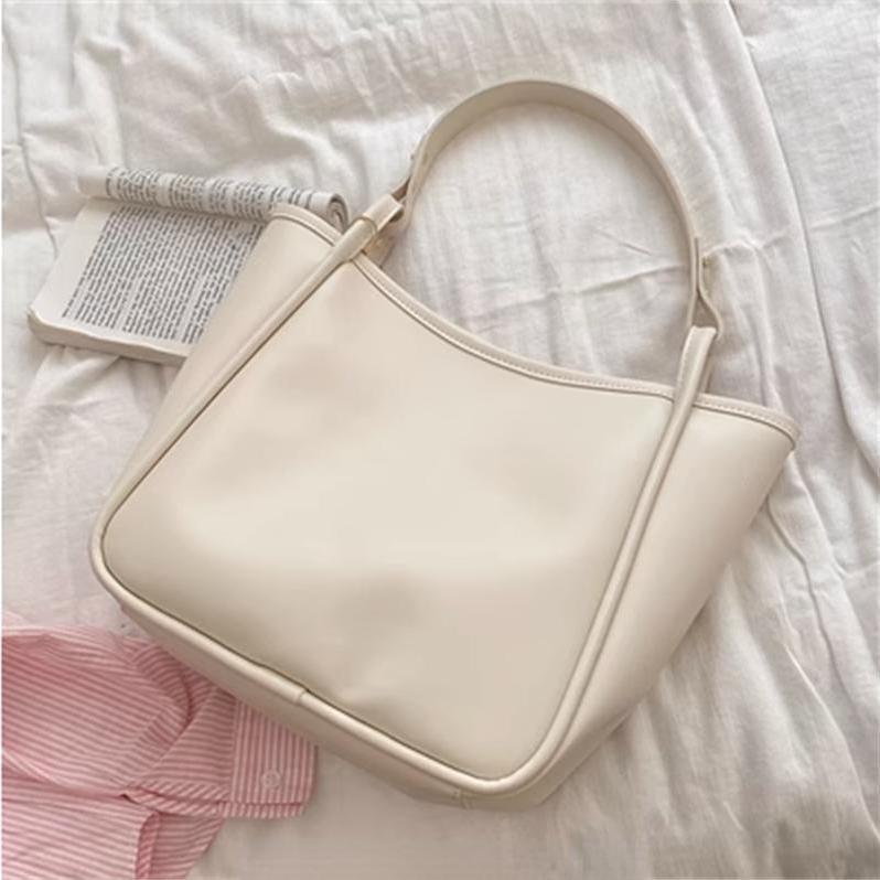 Women's Handbag Student Class Large-capacity Bag Solid Color Tote Bag Handheld Commuter Bag Underarm Bag