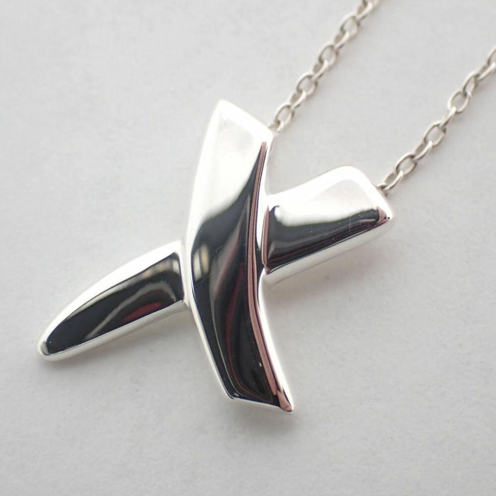 [Used] TIFFANY/Tiffany 925 Kiss Pendant/Necklace/j5-5