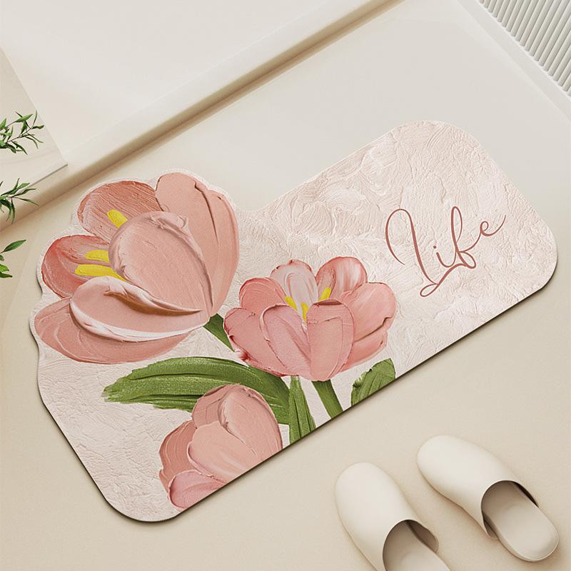 

Bathroom Floor Mat, Diatom Mud, Non-Slip Absorbent Cushion, Toilet, Bathroom, Kitchen Foot Cushion, Door Toilet Carpet 50*80cm