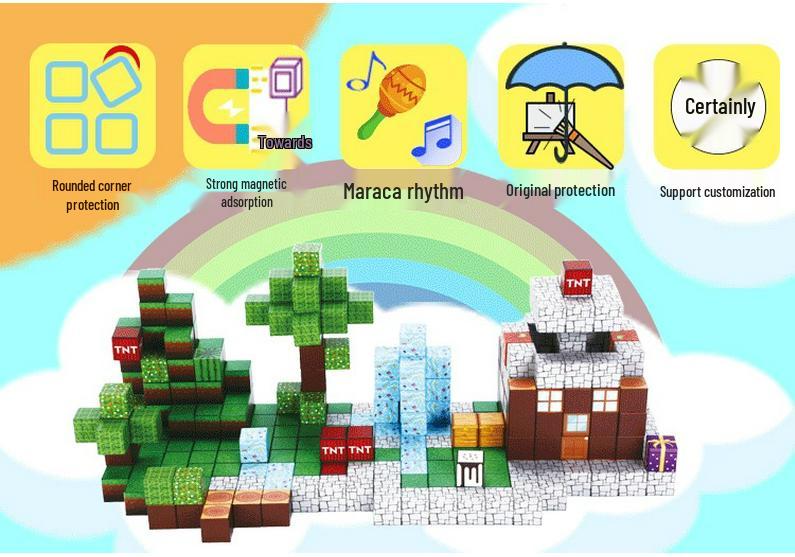 My Magnetic Cube Puzzle: 25MM Mini Building Block Magnets