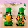 Whimsical Green Leaf Decorative Figure With Green Hat And Yellow Mustache For Festive Decor