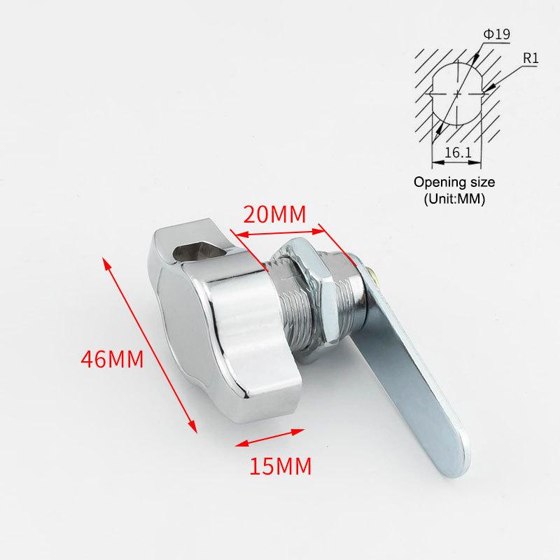 16 mm/20 mm/25 mm/30 mm Podložka pro dvířka skříně Zámek na klíč Mechanický vačkový zámek bez klíče Domácí kancelářský nábytek Zámek na skříňku Zámek na dveře