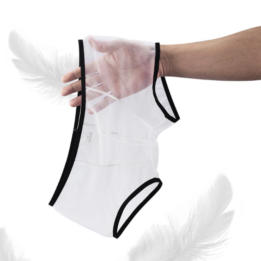 Men Boxer Underwear Transparent Mesh Perspective Shorts Panties Low-rise Moisture-wicking Boxer Shorts