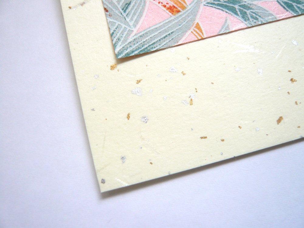 Kawasumi Washi Yuzen Washi Greeting Various Warm and Cool Colors Cards, Patterns, 10-Pack,