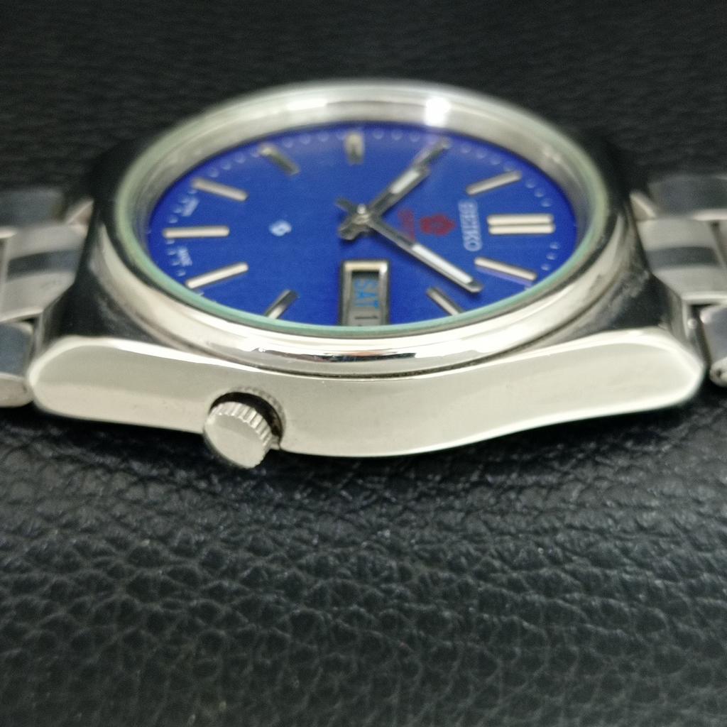 GENUINE VINTAGE SEIKO EXPO 70 AUTOMATIC JAPAN MENS BLUE DIAL WATCH A708786-1