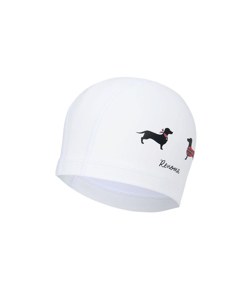 Lenomasuyeongbog Supplies Adult Checked Dog Pu Swim Cap White Ro-Rc2E014-Wh