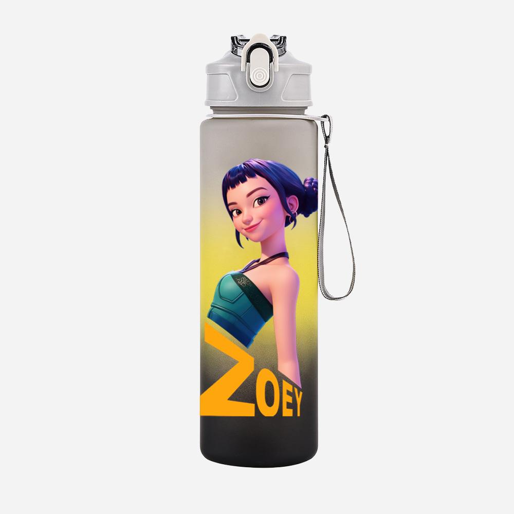 750Ml Water Bottler Cartoon K-Pop Demon Hunters Printed Character Water Cup Large Capacity Outdoor Portable Rope Drinking Bottle for Boy Girl Gift