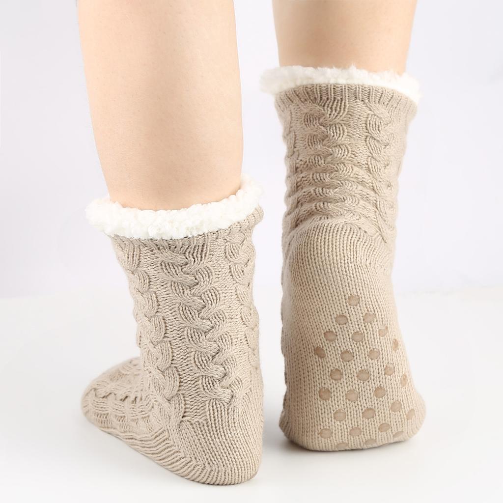 Fleece Non-slip Floor Socks Thickened Encrypted Floor Socks Non-slip Warm Sleeping Indoor Home Socks