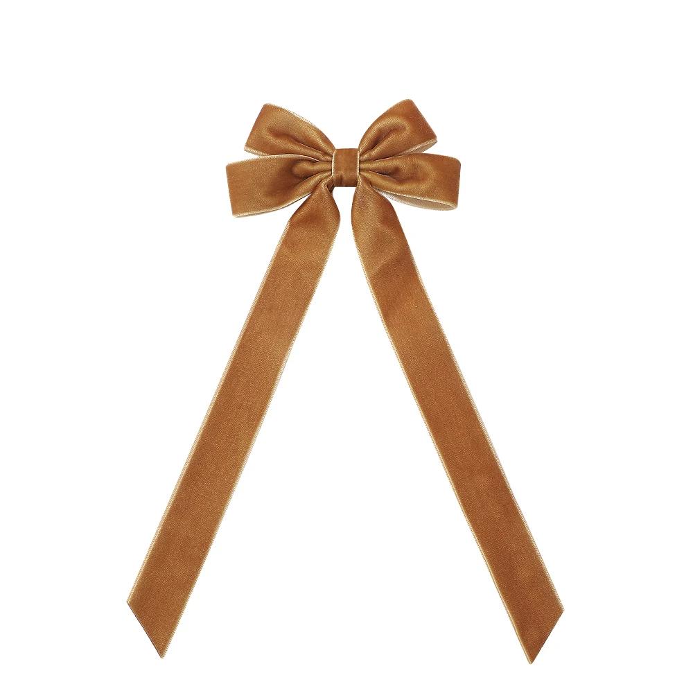 Vintage Big Large Velvet Bow Hairpins Barrettes For Women Girls Wedding Long Ribbon Korean Hair Clip Hairgrip Hair Accessories