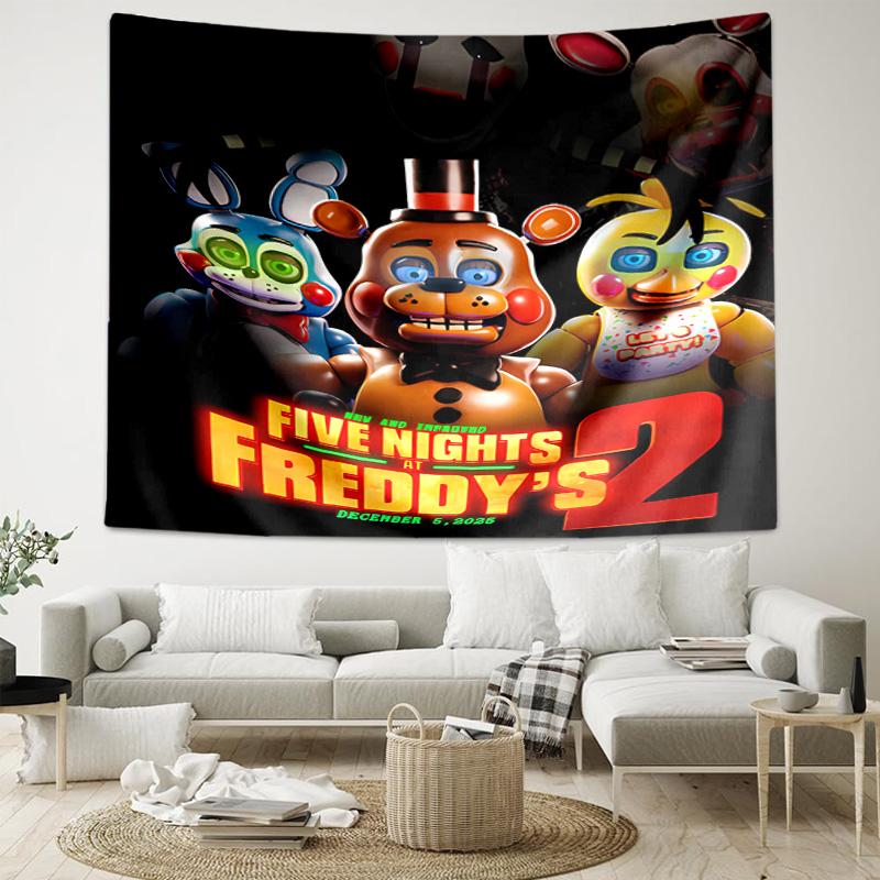 1pc Cartoon Five Nights at Freddys Tapestry, Living Room, Bedroom, Office, Party Decor, Ideal Festive Gift