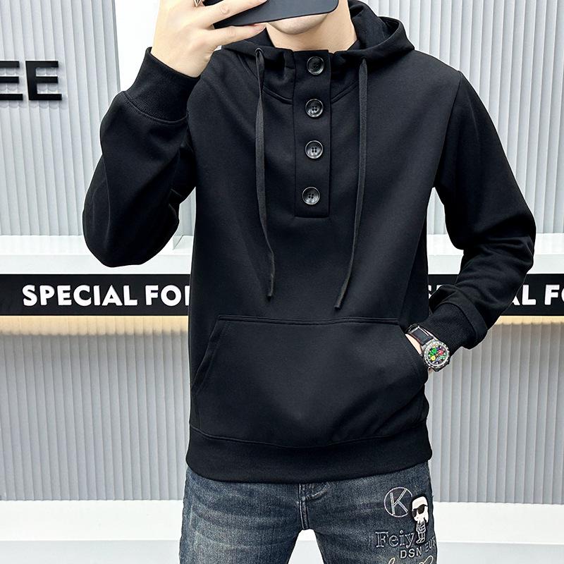 

Мистер. Мужская толстовка большого размера с высоким воротом и капюшоном Good Man - Модный, универсальный студенческий стиль 2XL