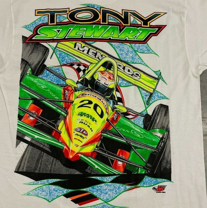 Vintage Nascar Tony Stewart Indy Car T Shirt Racing gift for fan unisex full ... Unisex T-Shirt S