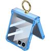 Samsung Zflip7 Mobile Phone Case Transparent Airbag Ring Holder Flip7 Folding Anti Fall Full Cover Case