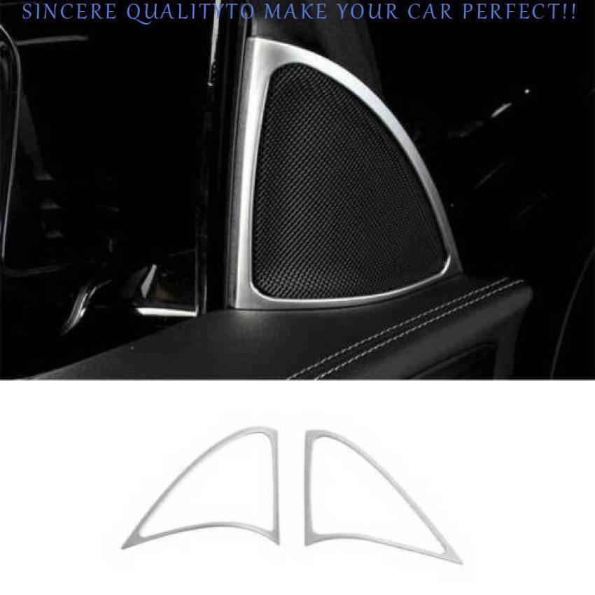 For Benz E-Class W213 2017-2023 Matte Sliver A Pillar Speaker Sound Cover Trim
