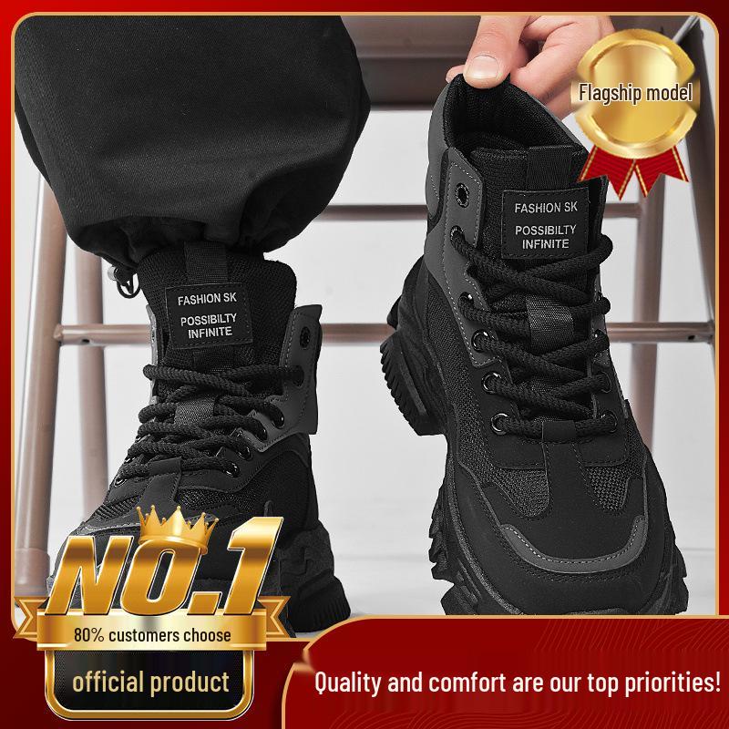 Chaussures de Randonnée Warrior Noires pour Homme 2025 - Antidérapantes, Extérieur, Sports d'Été et d'Automne, Chaussures de Papa