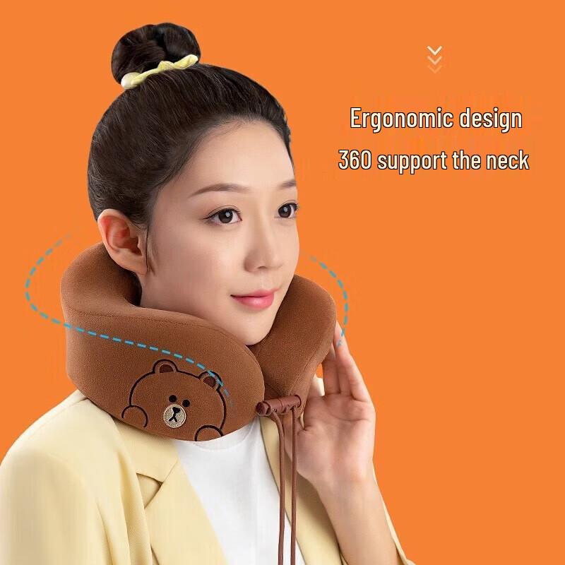 OGAWA LINE FRIENDS Портативная U-образная подушка-массажер для шеи Штепсель CN (адаптер в комплекте)
