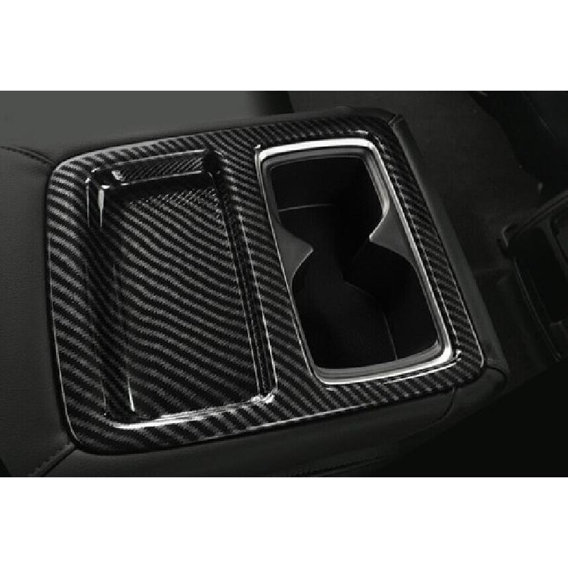 For Honda Accord 2018- Carbon Fiber ABS Trim Rear Armrest Water Cup Cover