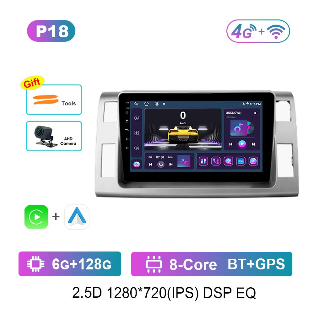 for Toyota Previa 3 2006 - 2019 for Estima 3 2006 - 2016 Radio Multimedia Player Carplay Android  GPS Navi WiF 4G Auto Tools