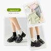 10A Antibacterial & Deodorant Women's Summer Thin Cotton Socks with Lace Ruffle - Solid Color, Breathable, Short Length
