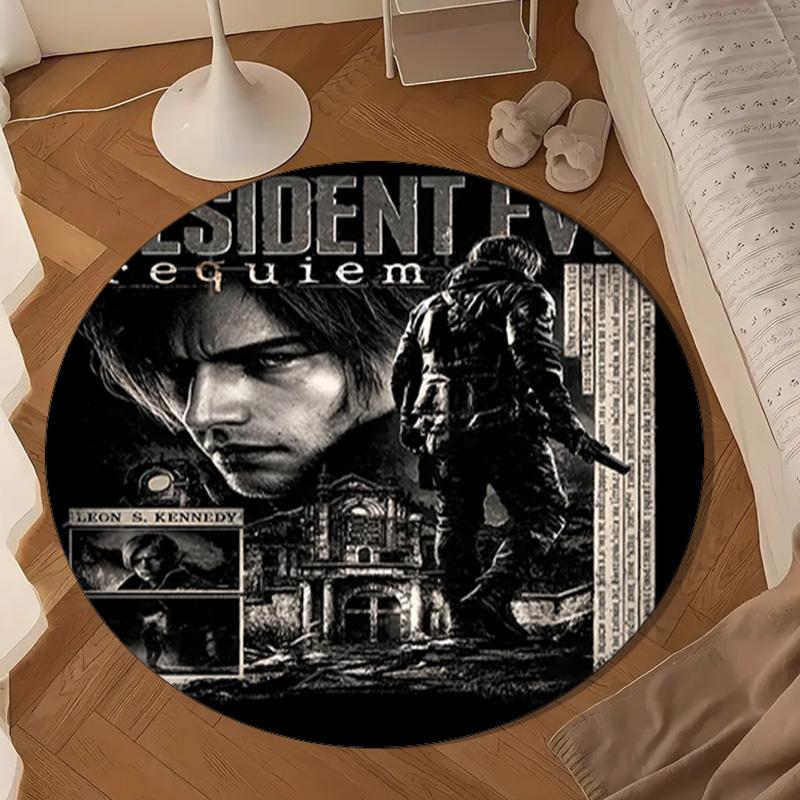 Survival Horror Saga Round Rug for Livingroom,Bedroom, Palyroom, Chair Rug, Area rug, Circle Carpet, Large Size Decor Fan Christmas gift