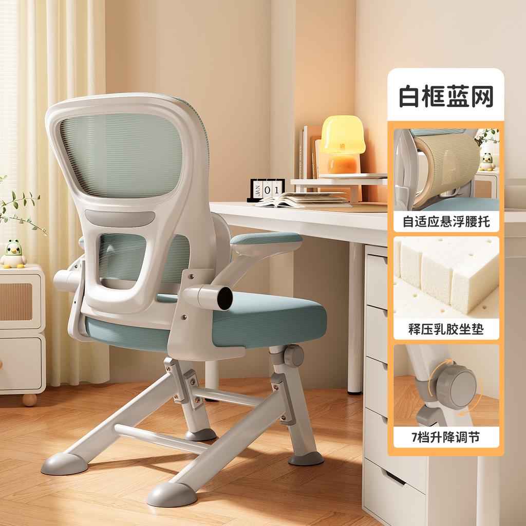 Ergonomic Study Chair for Teens - Adjustable Student Desk Chair, Lumbar Support Computer Chair, Home Office Learning Seat