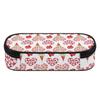 Pencil Case 300D Polyester Casual High Capacity Smooth Zipper with Main Compartment Mesh Pocket and Pen Slots for Classroom Use